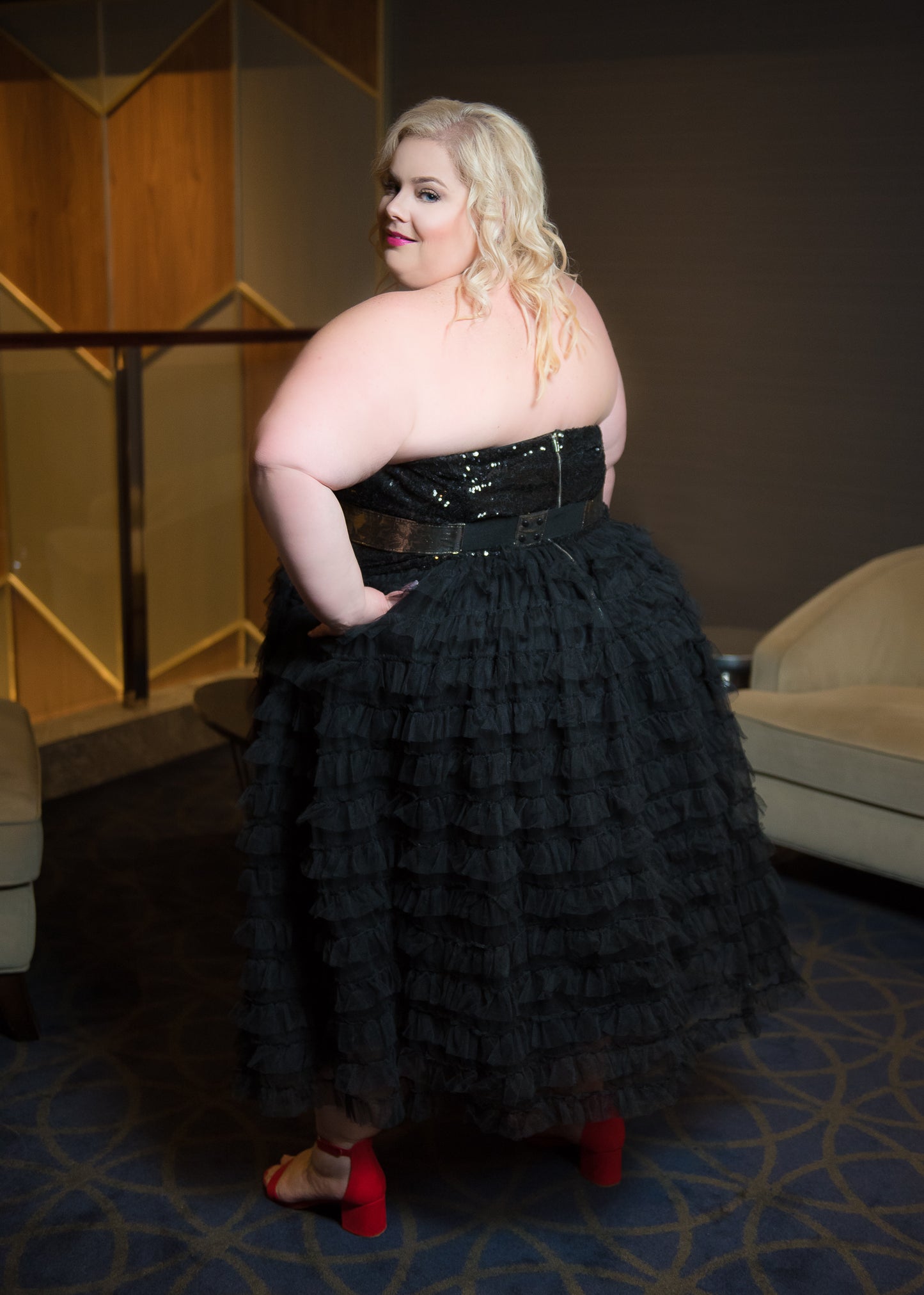 ELOQUII Strapless Tulle Dress