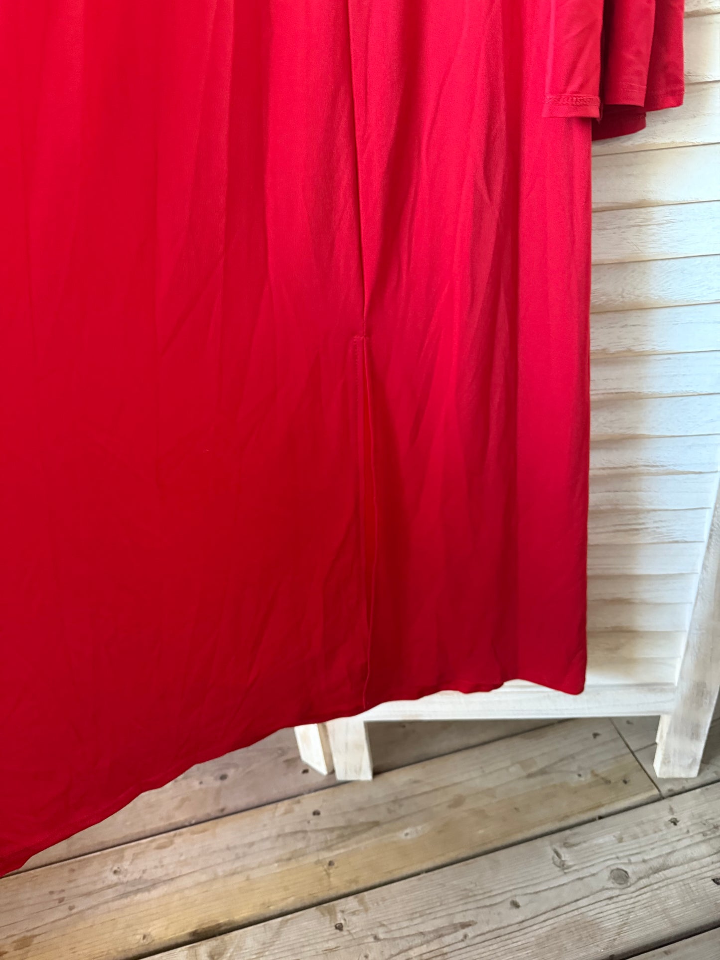 ELOQUII Red Cape Dress