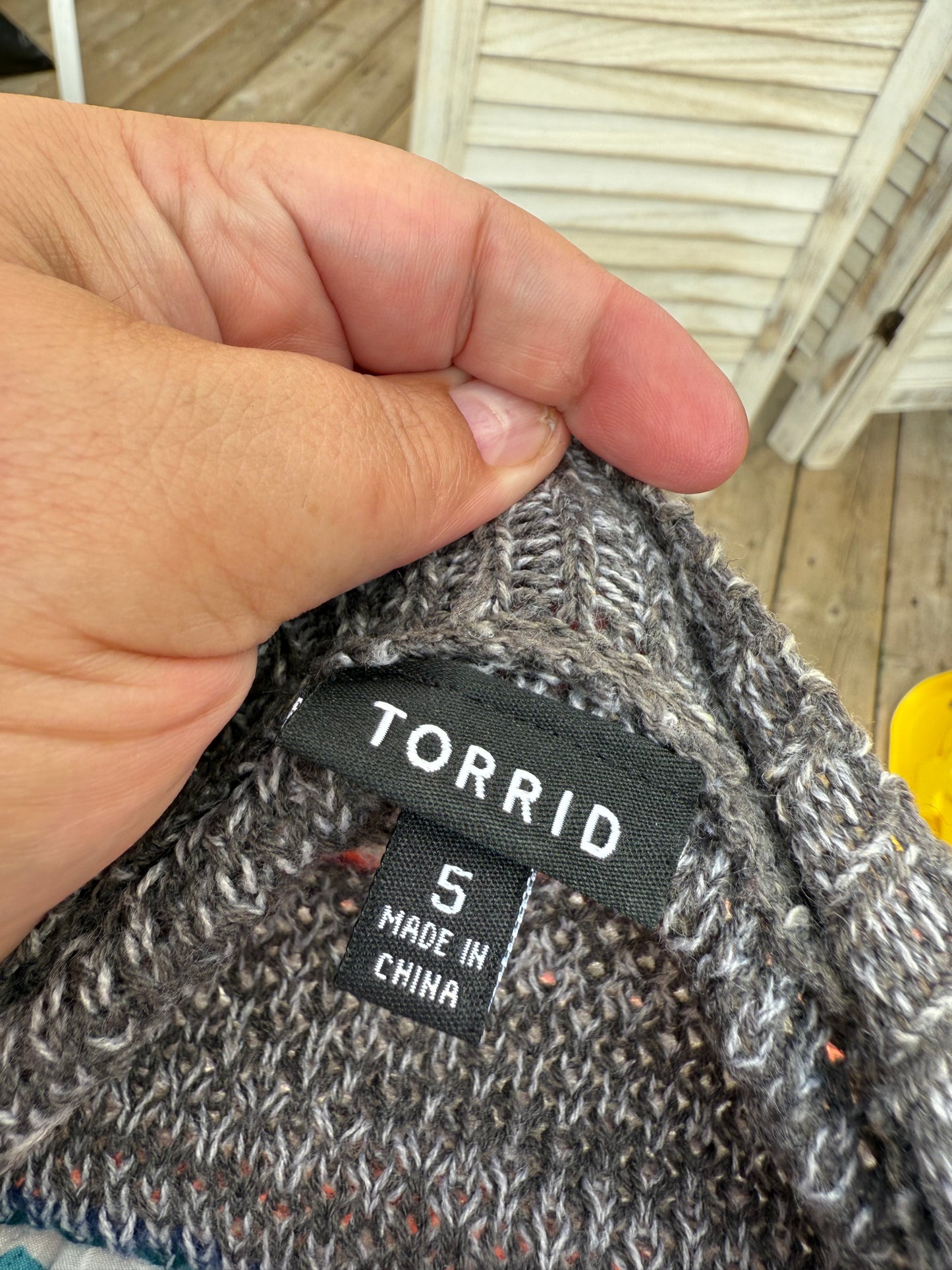 Torrid Grey Striped Cardigan