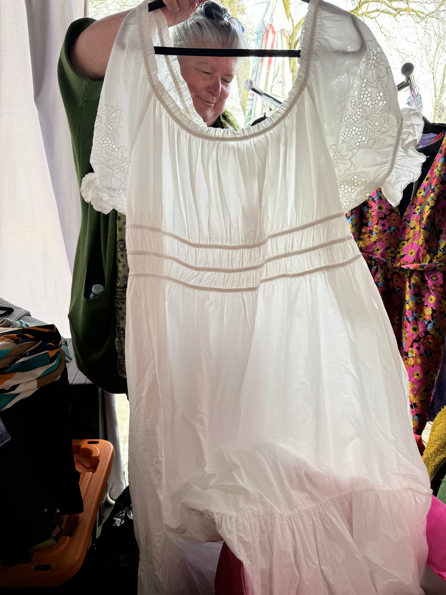 H&M White Eyelet Dress