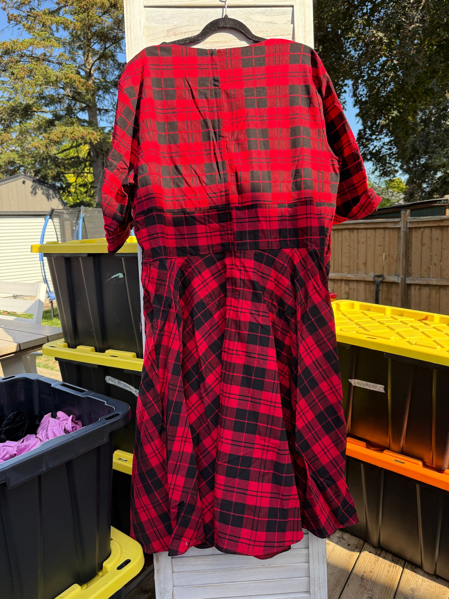 Unique Vintage Buffalo Plaid Dress