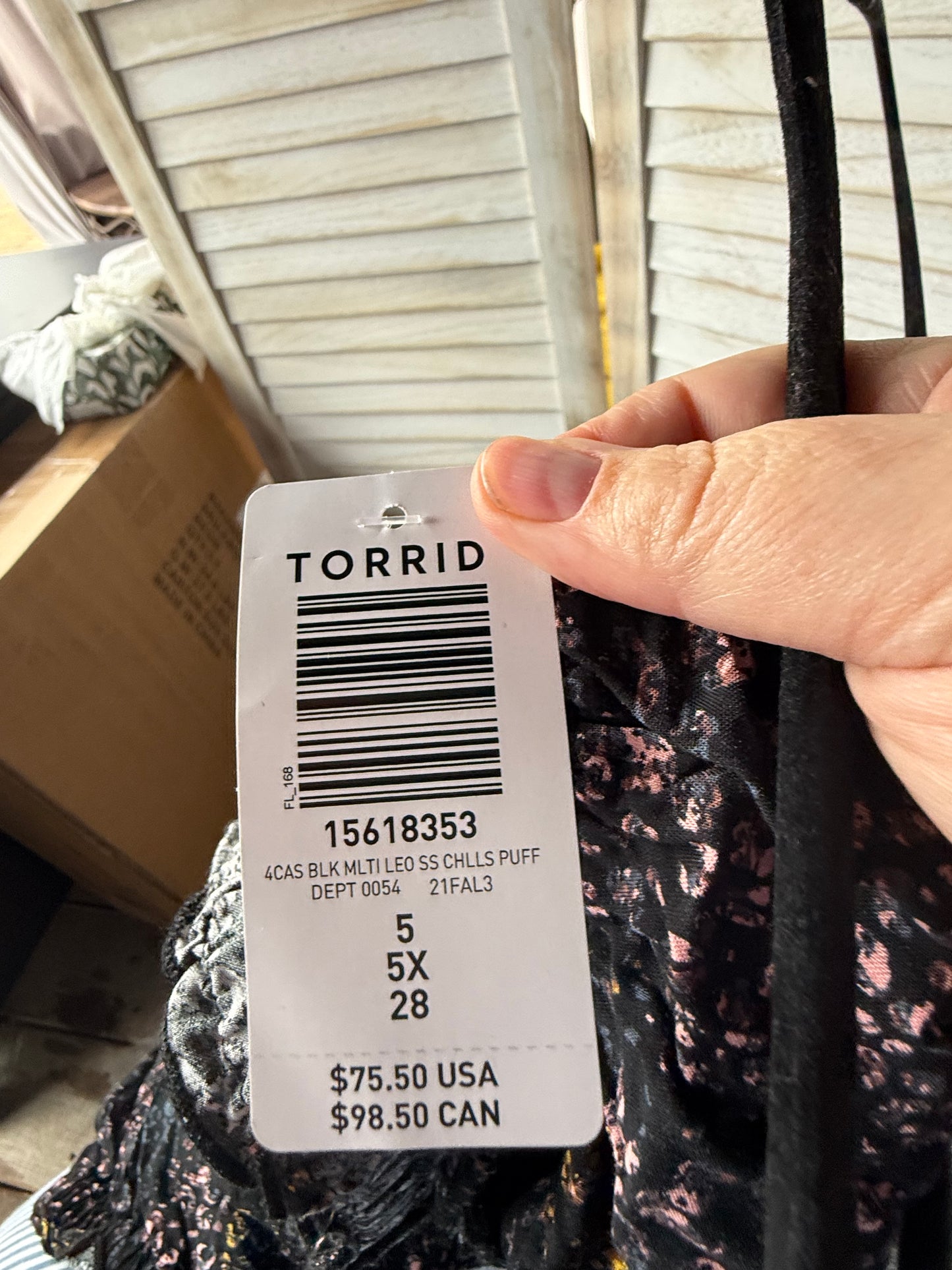 Torrid Black Print Dress