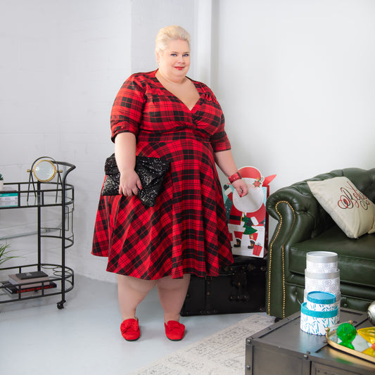 Unique Vintage Buffalo Plaid Dress