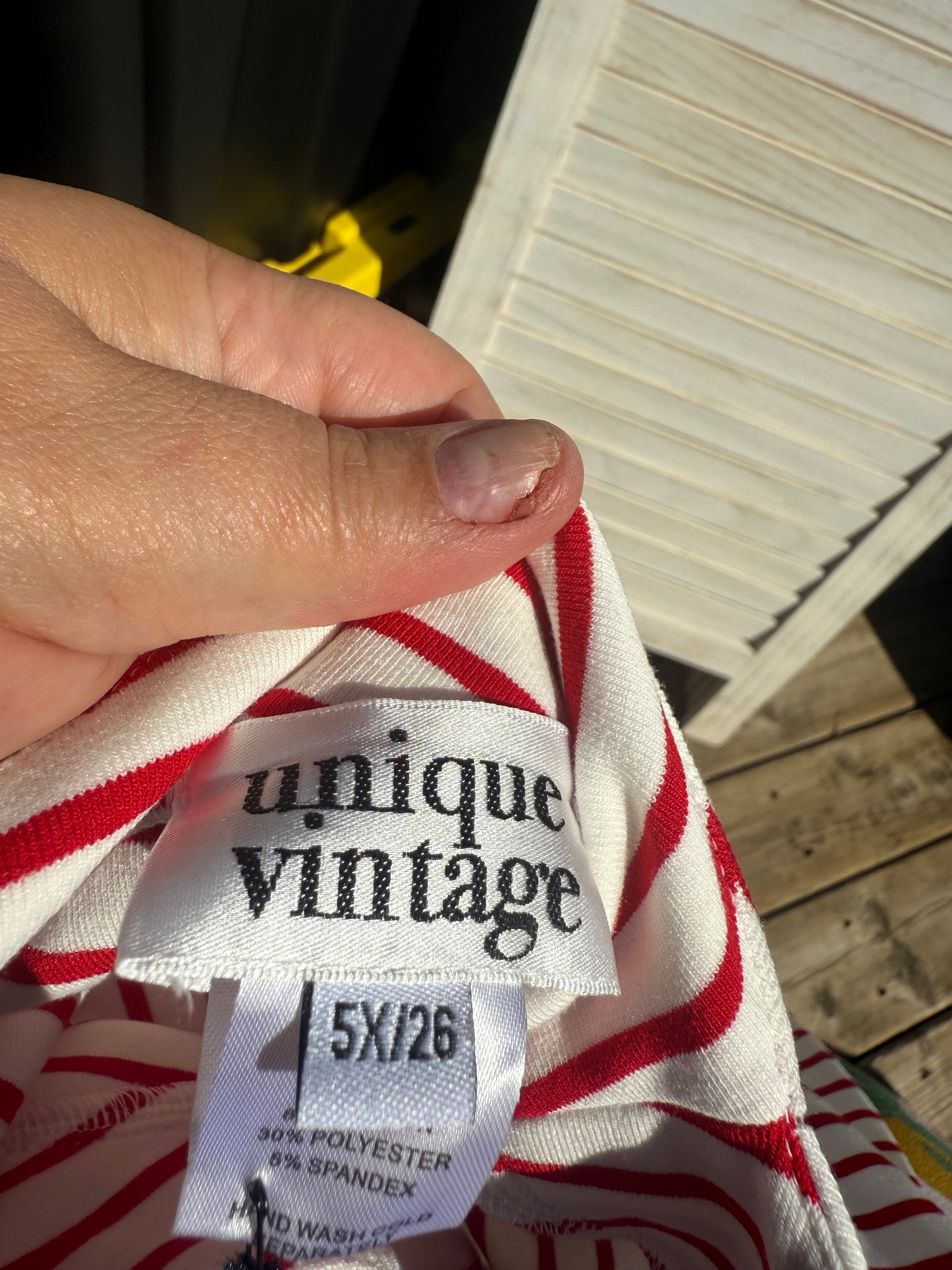 Unique Vintage Red Striped Shirt