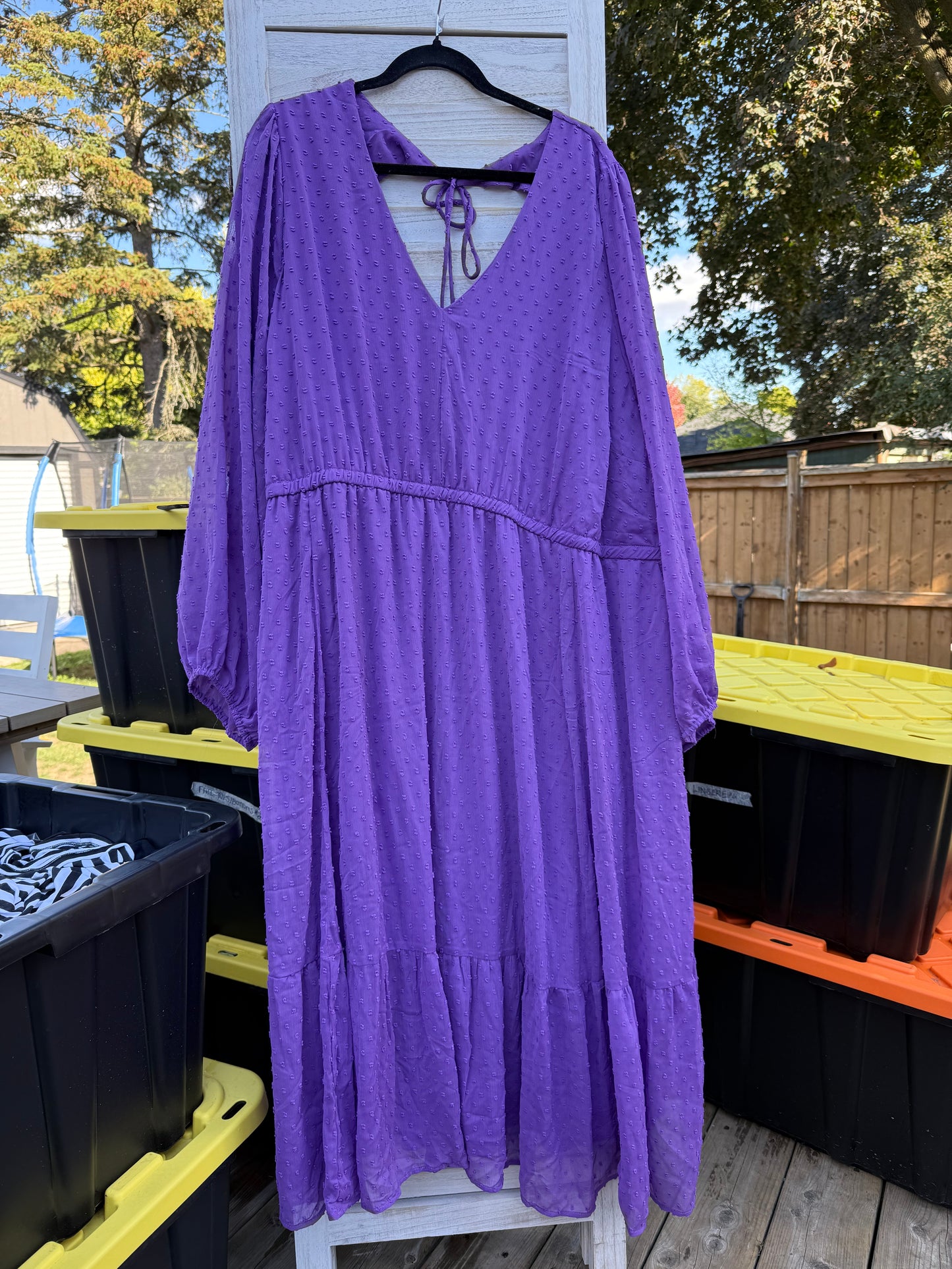 Torrid Purple Swiss Dot Dress