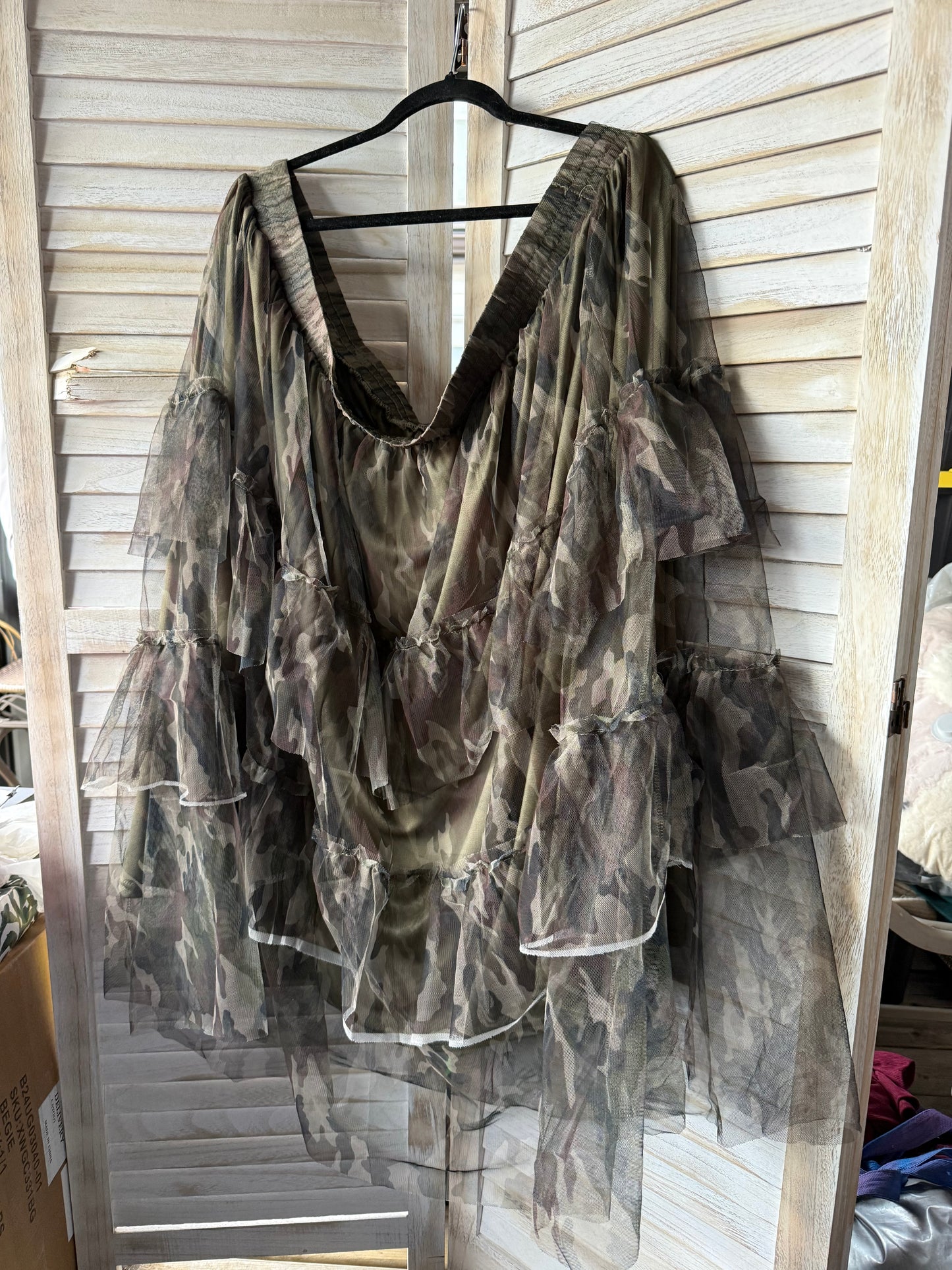 Ashley Stewart Camo Tulle Skirt