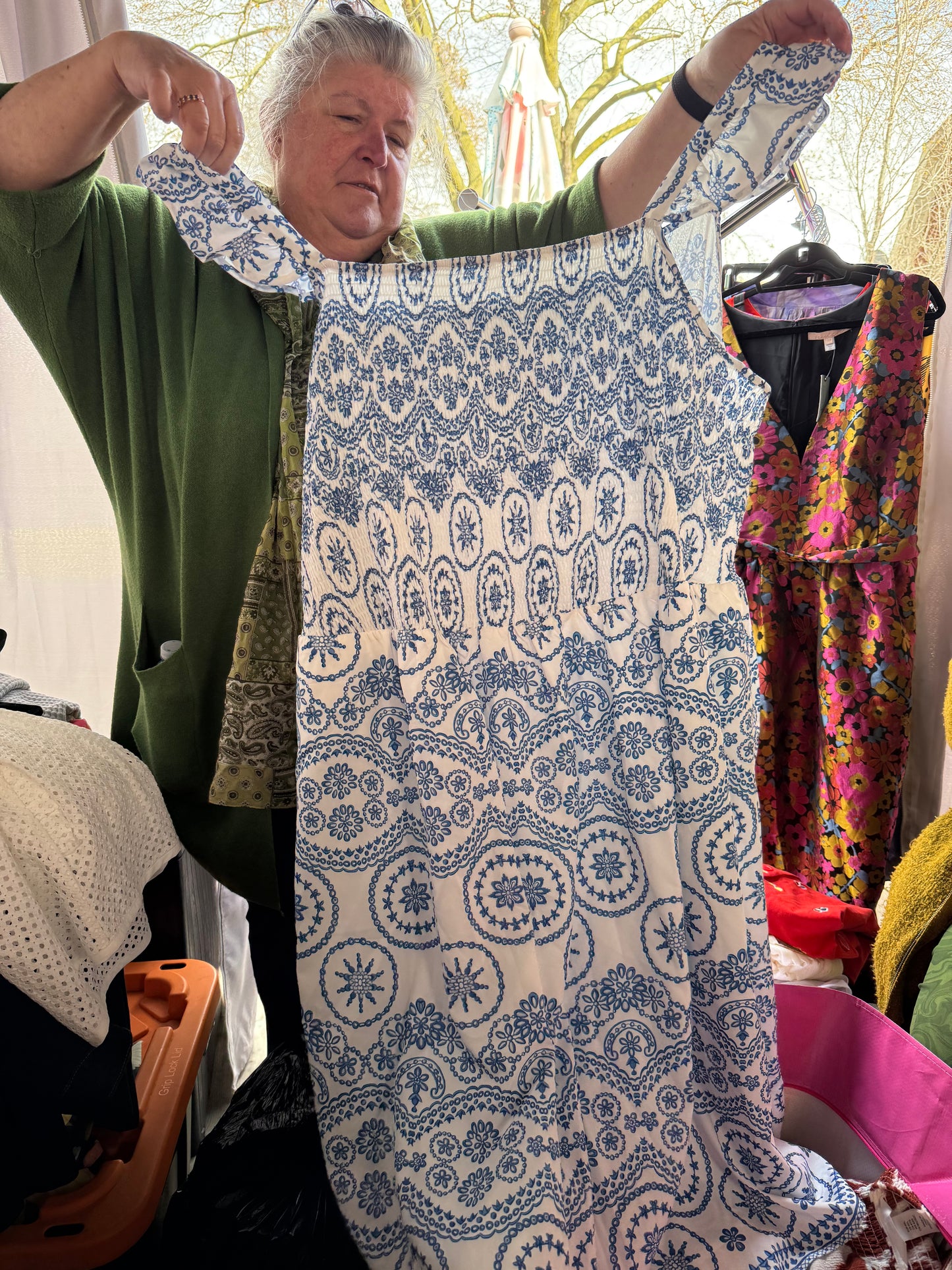 BloomChic Blue Print Dress