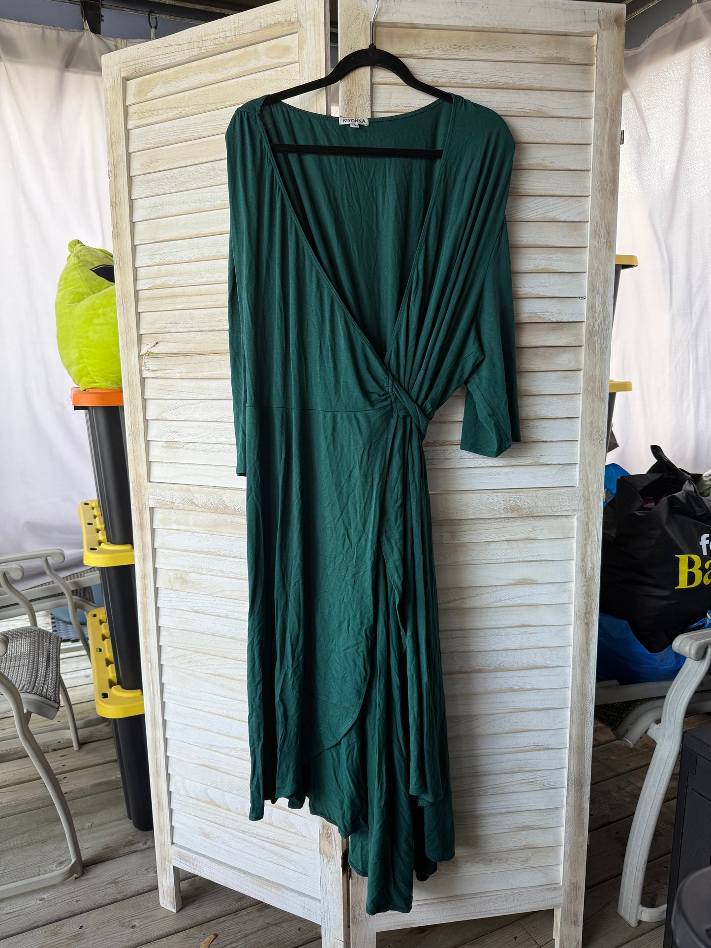 Kiyonna Green Wrap Dress