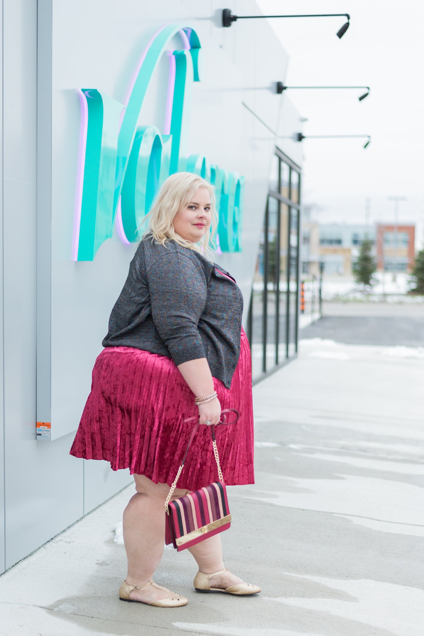 ModCloth Velvet Pleated Dress