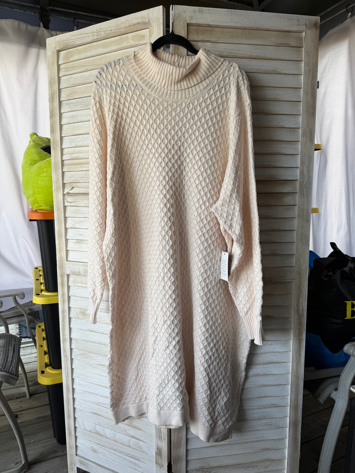 ELOQUII Cream Sweater Dress