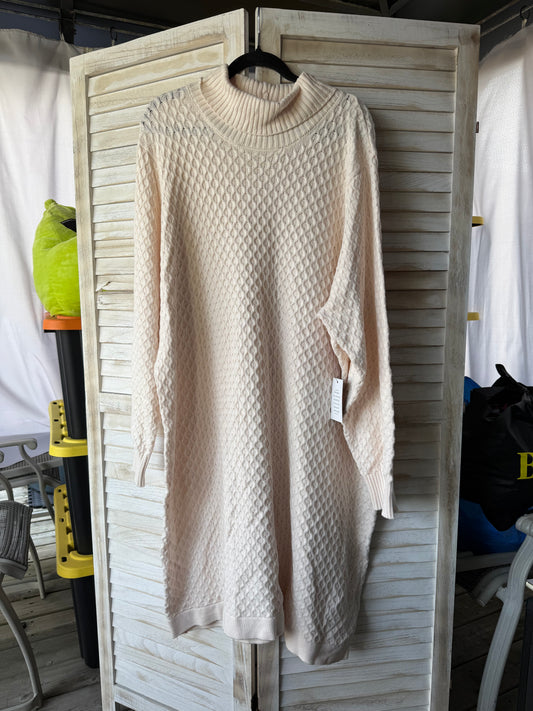 ELOQUII Cream Sweater Dress