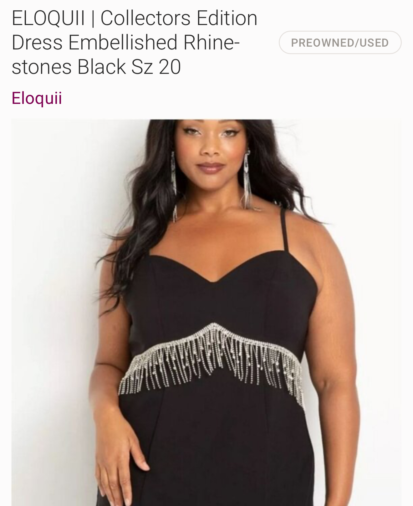 ELOQUII Collectors Black Embellished Dress