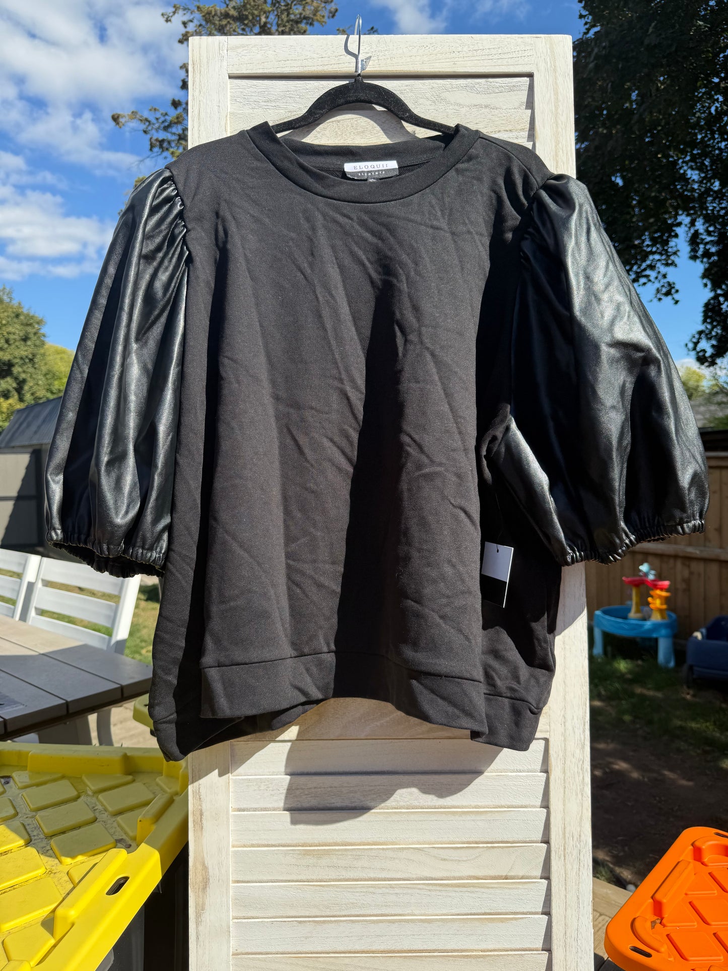 ELOQUII Elements Black Sweatshirt