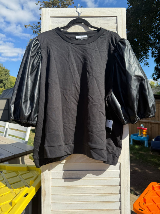 ELOQUII Elements Black Sweatshirt