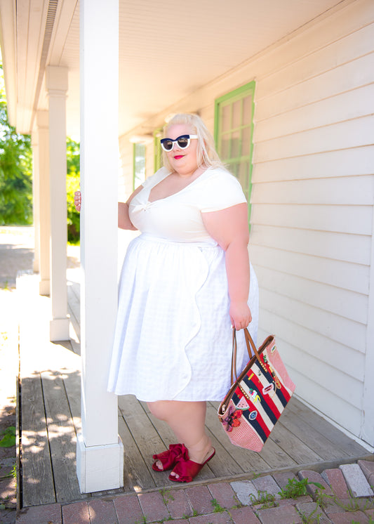 Unique Vintage White Skirt
