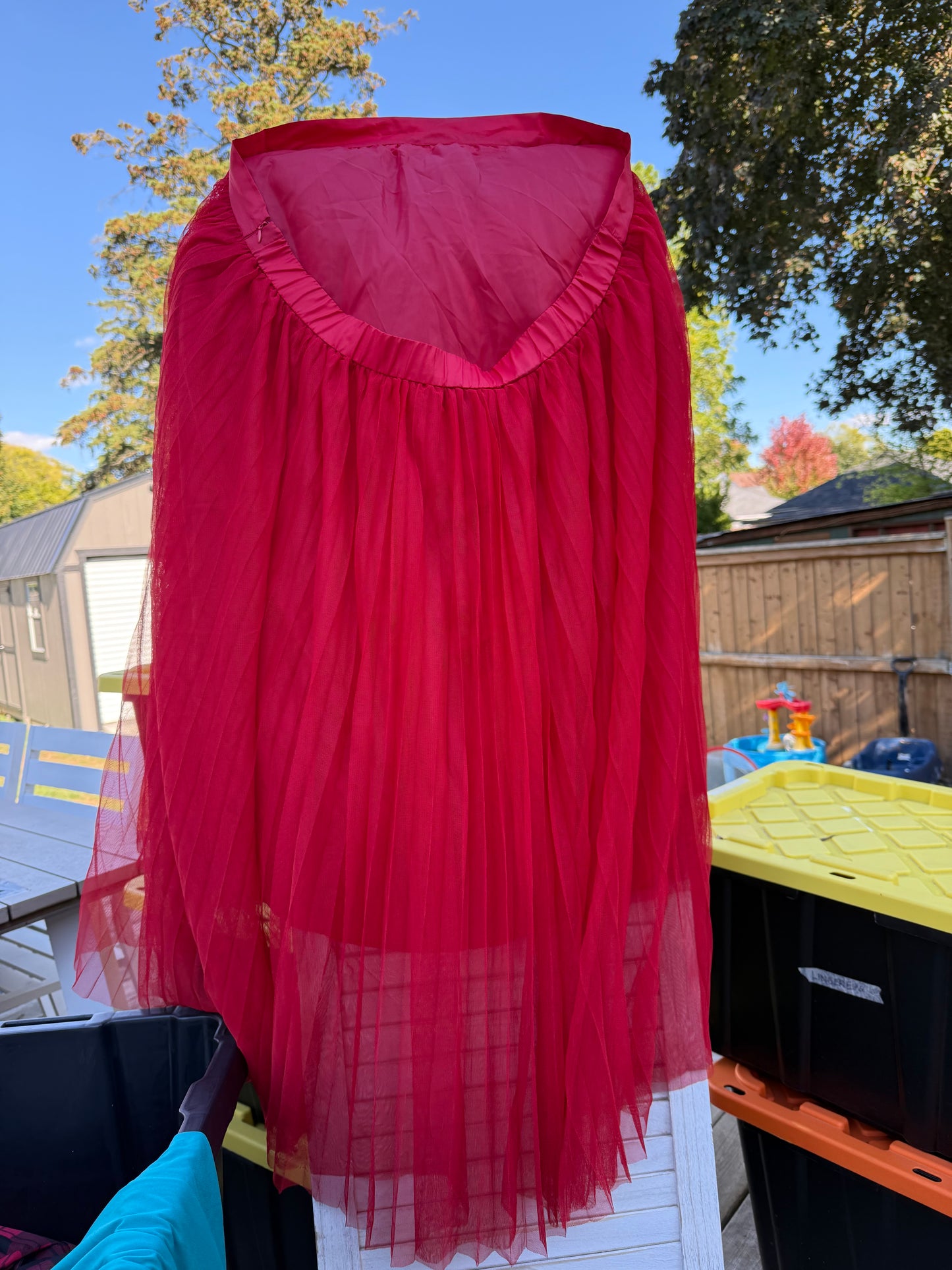 ELOQUII Red Tulle Skirt