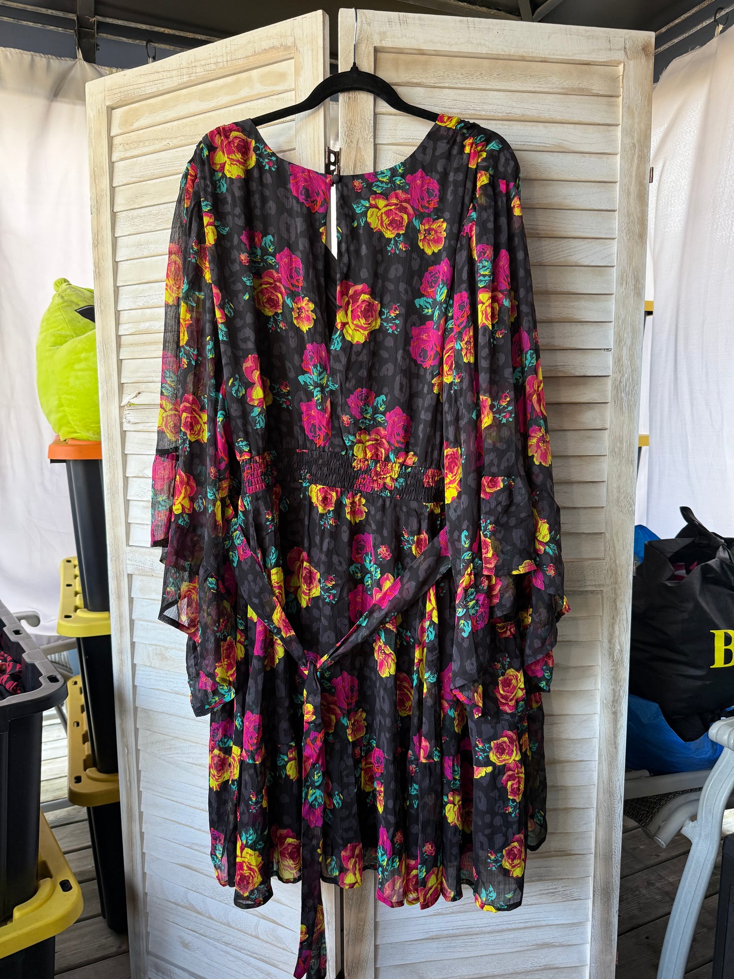 Torrid x Betsey Johnson Grey Floral Dress