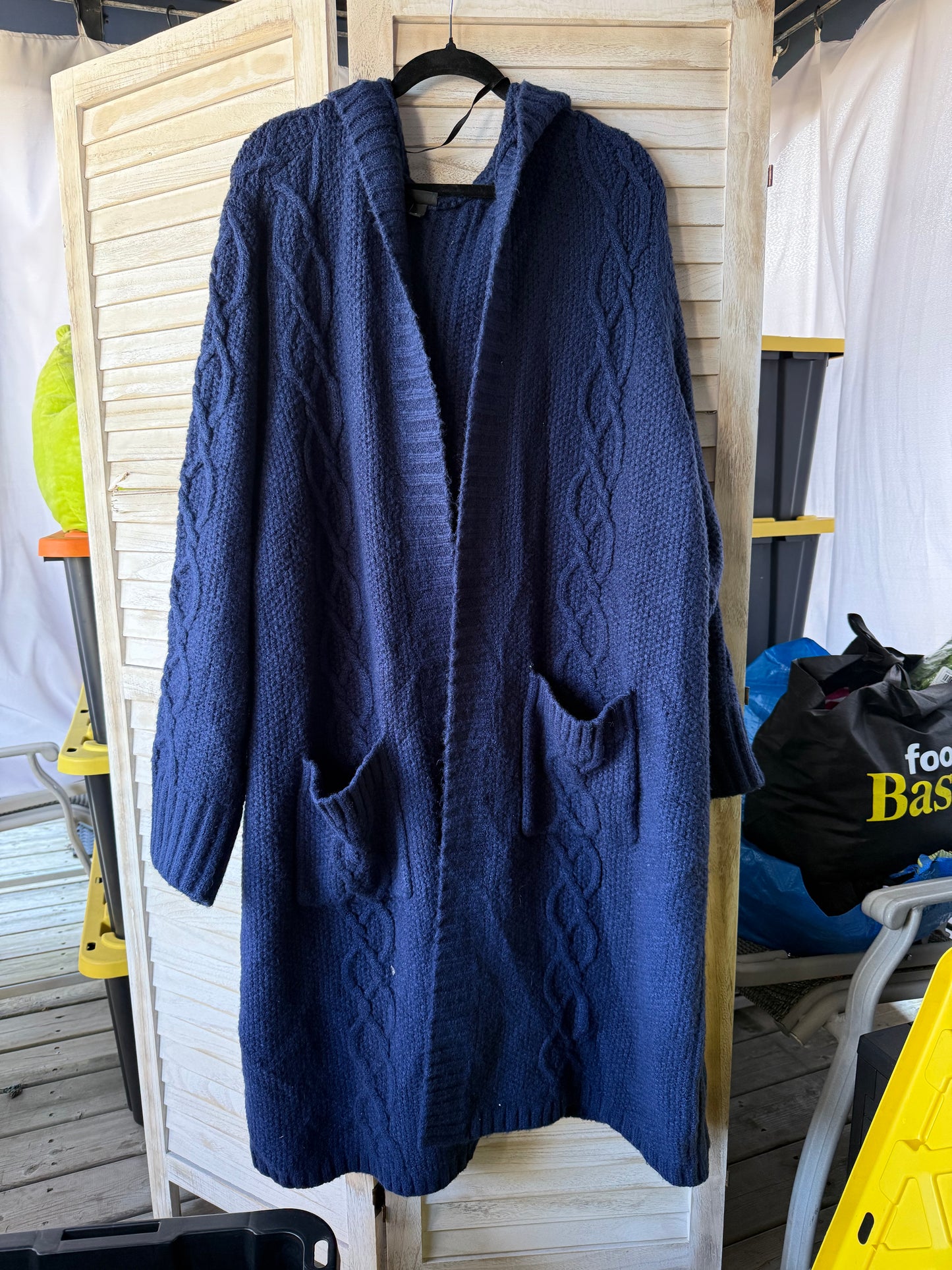 Torrid Blue Hooded Coat Cardigan