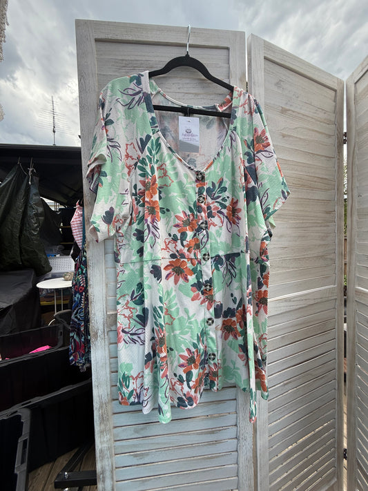 Torrid Green Peplum Top