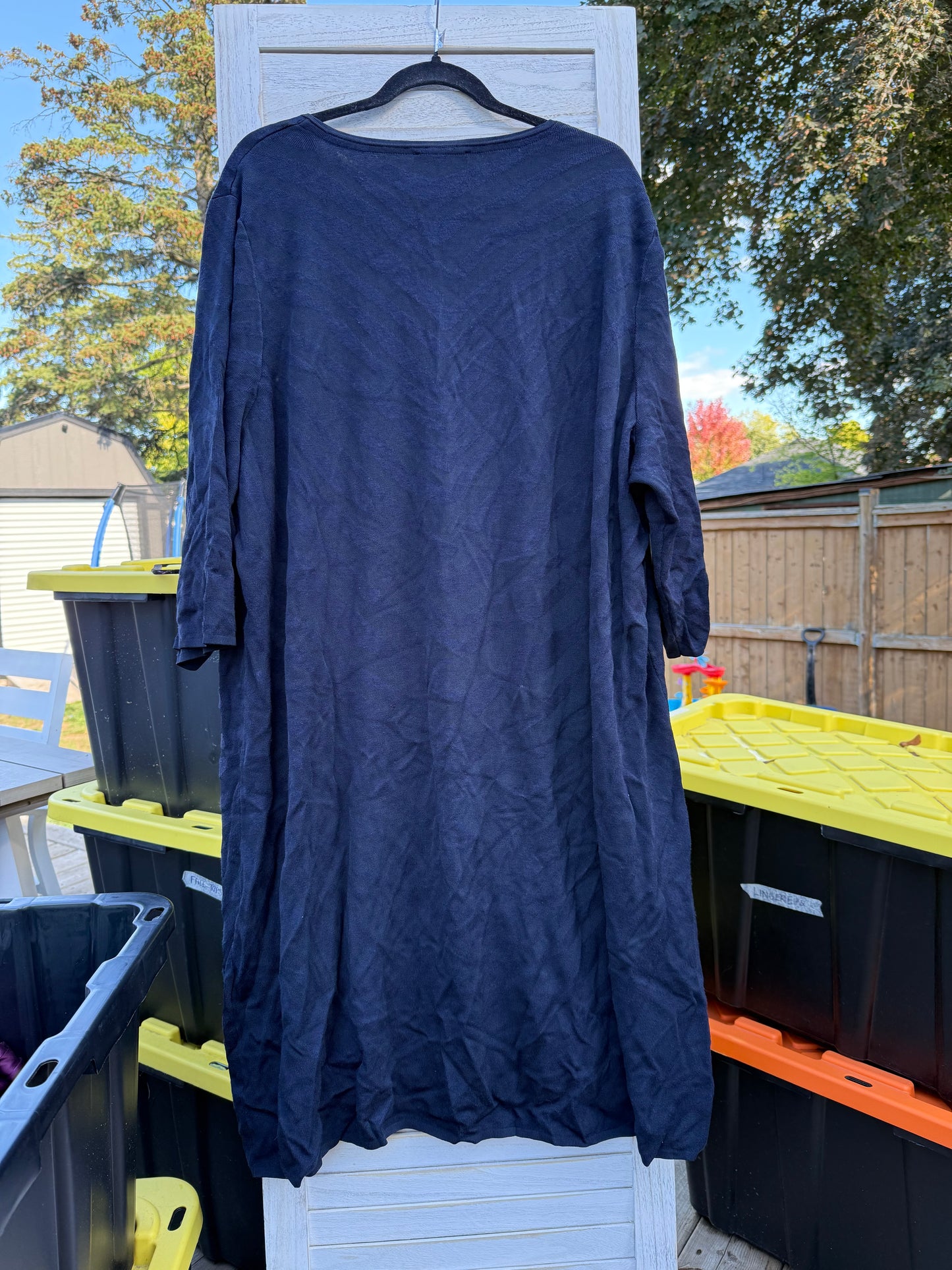 Ulla Popken Navy Dress & Cardigan Set