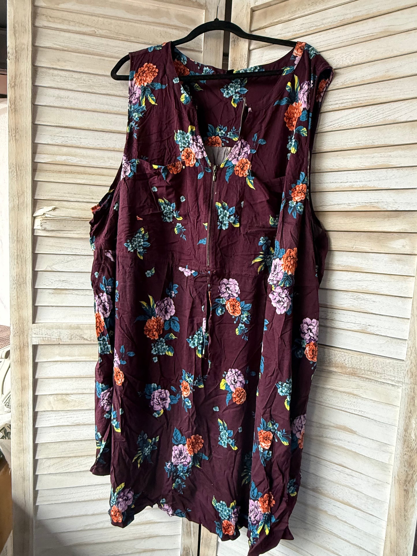Torrid Burgundy Floral Dress