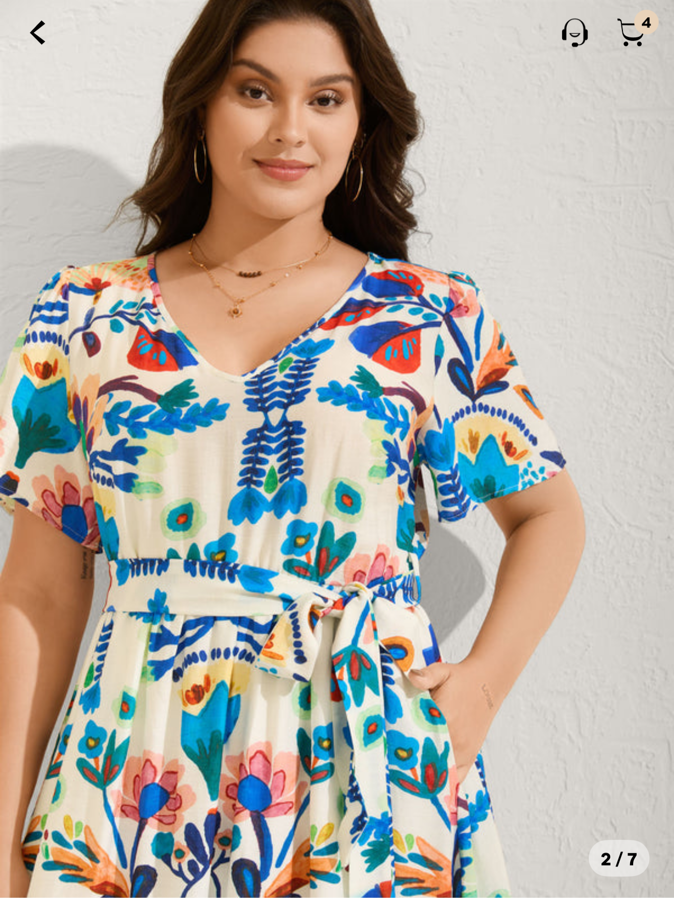 BloomChic Blooming Florals V-Neck Maxi Dress