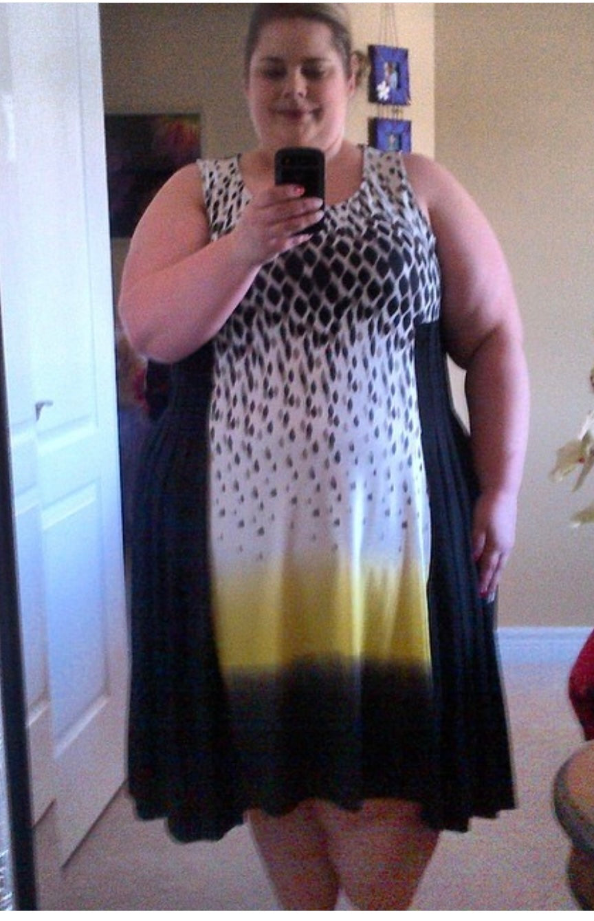 Lane Bryant Black Print Dress