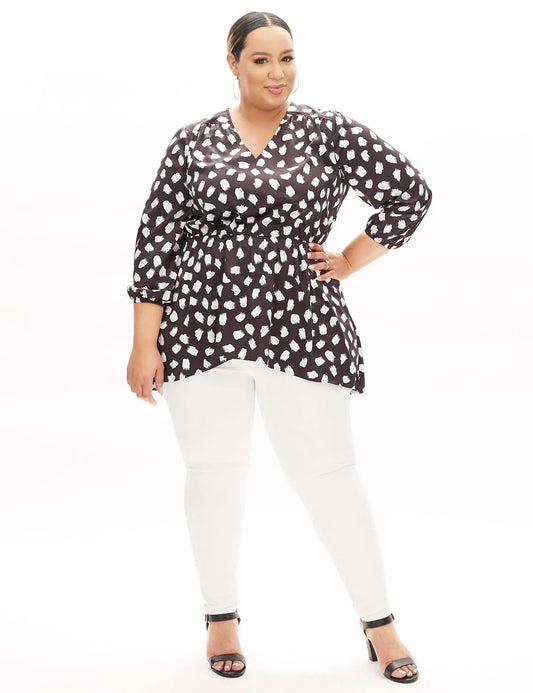Lane Bryant x IamBeauticurve Polka Dot Blouse