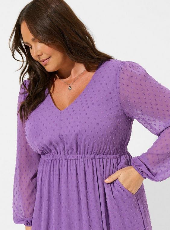 Torrid Purple Swiss Dot Dress