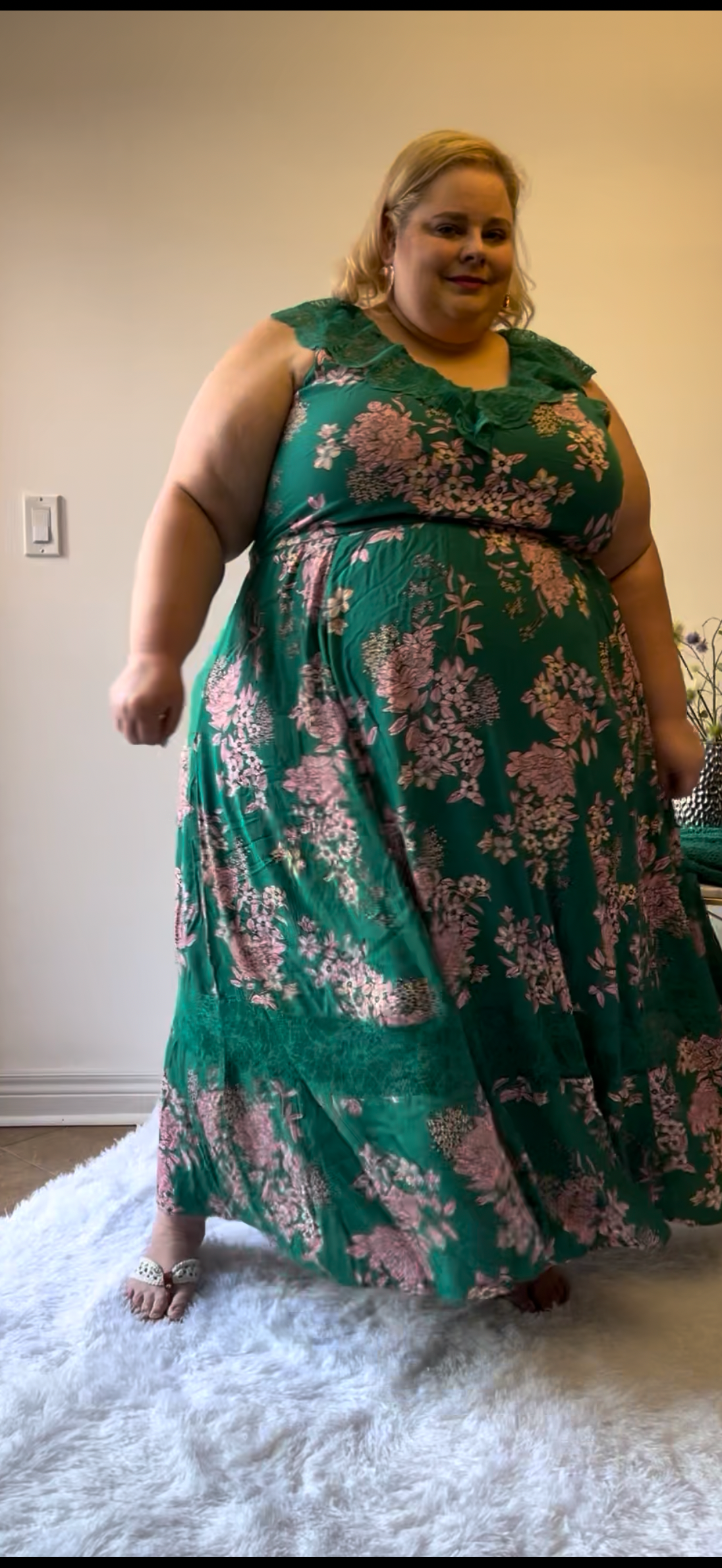 Torrid Green Floral Maxi Dress