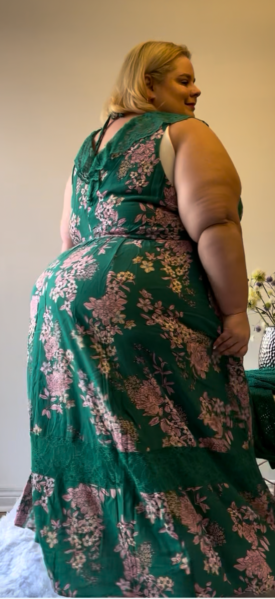 Torrid Green Floral Maxi Dress